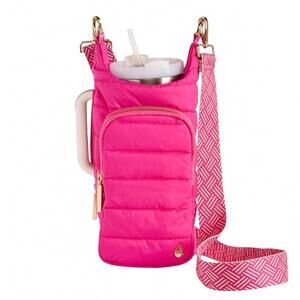 NEW WANDERFULL women's hydrobag handle purse with crossbody strap in hot pink